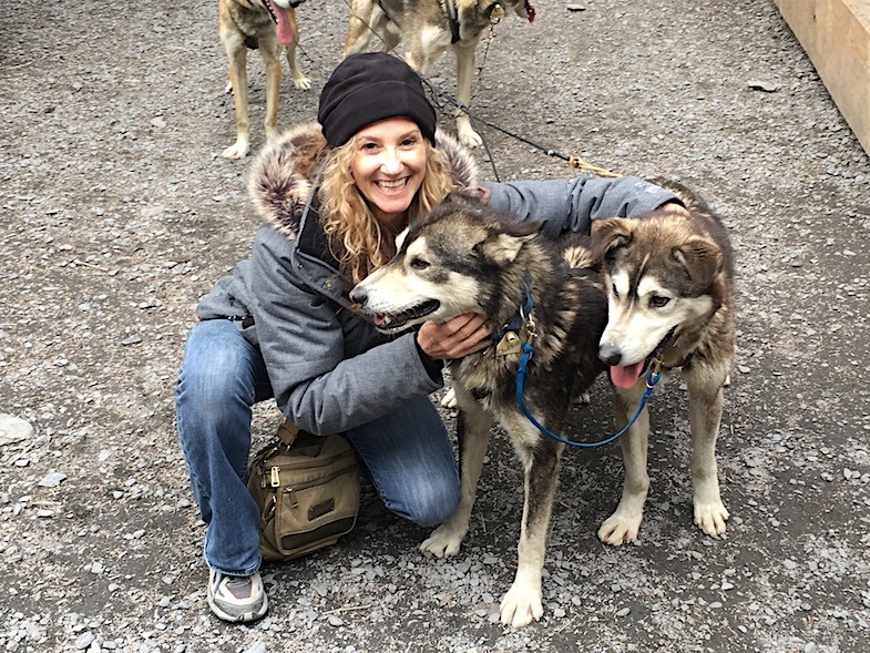 Kellee with Ididaride dogs in Seward Alaska