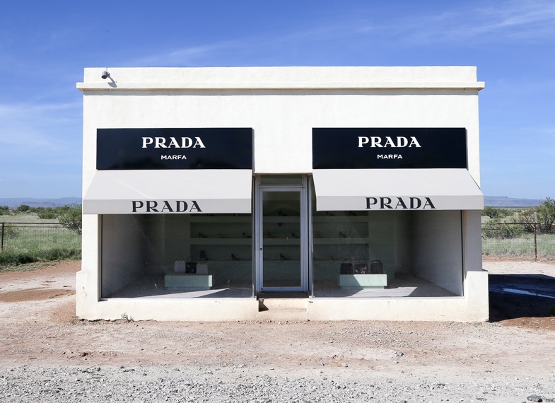 Roadside attractions in Texas includ Prada Marfa