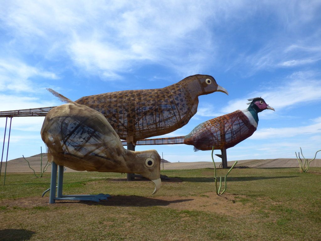 The Enchanted Highway has a series of roadside attractions in North Dakota