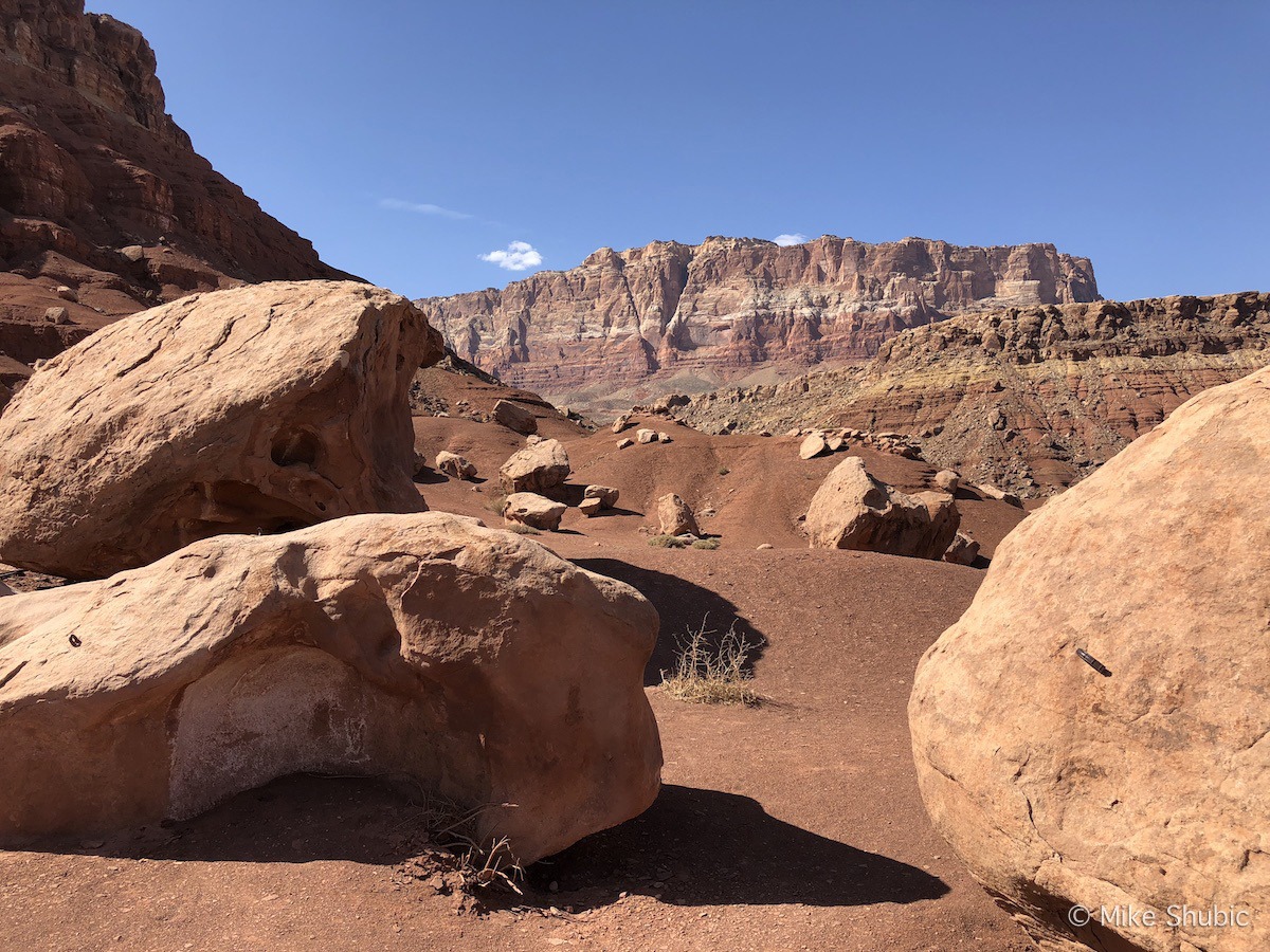 Vermilion Cliffs looking up is one of the things you'll see on a Southwest Road Trip by MikesRoadTrip.com