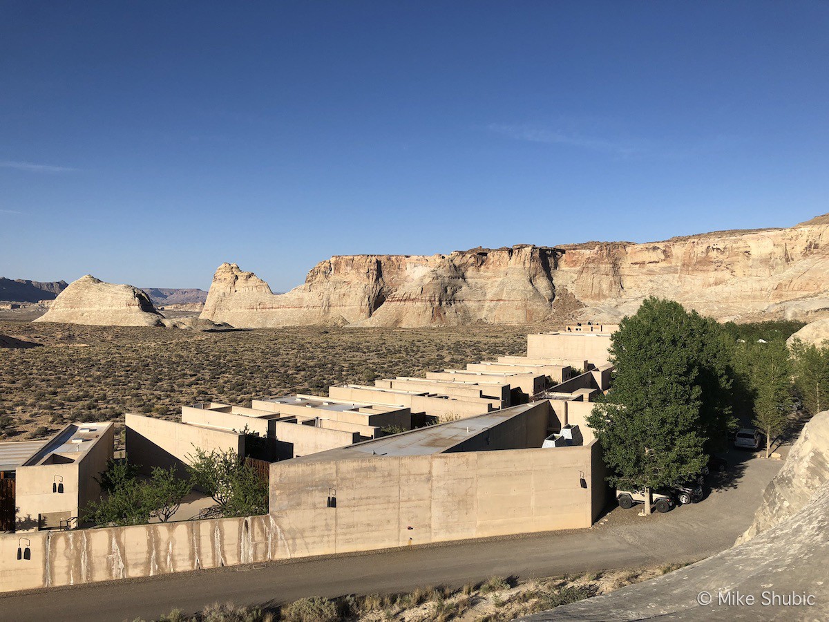 A look down at Amangiri Resort in southern Utah by MikesRoadTrip.com