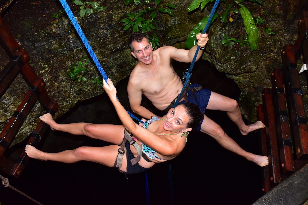 Repelling into a cenote