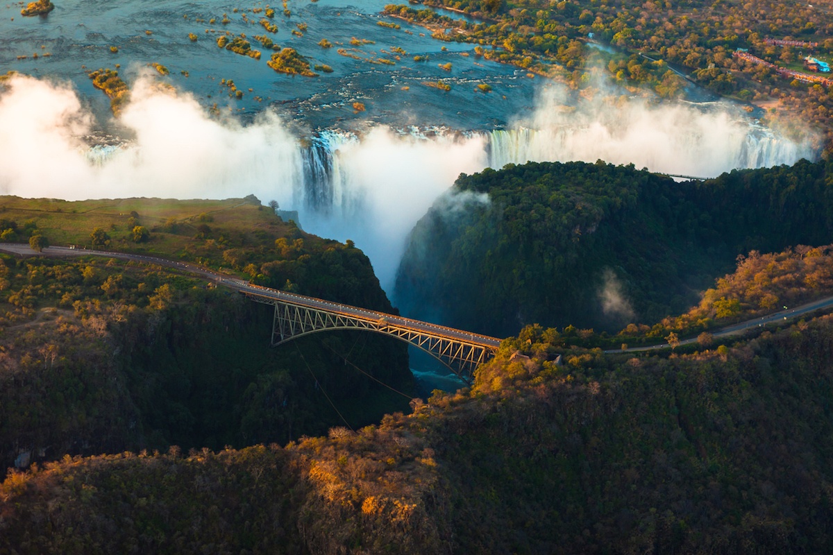 thundering waterfalls in Zimbabwe (Vumba to Victoria Falls) is one of the most scenic roads in Africa and one of the most scenic roads in the world. 