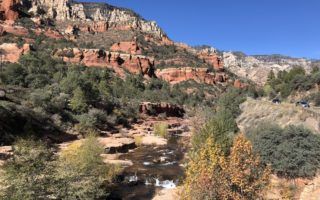 Slide Rock State Park photo from bridge by Mike of MikesRoadTrip.com