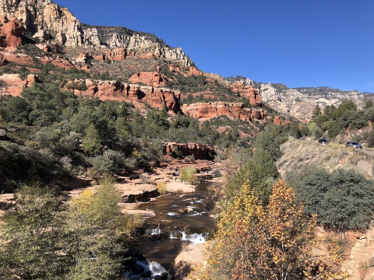 Slide Rock State Park photo from bridge by Mike of MikesRoadTrip.com