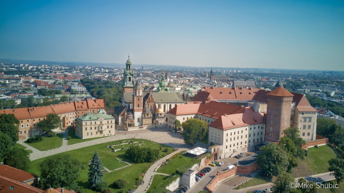 Southern Poland road trip to Krakow (city landscape aerial photo by MikesRoadTrip.com