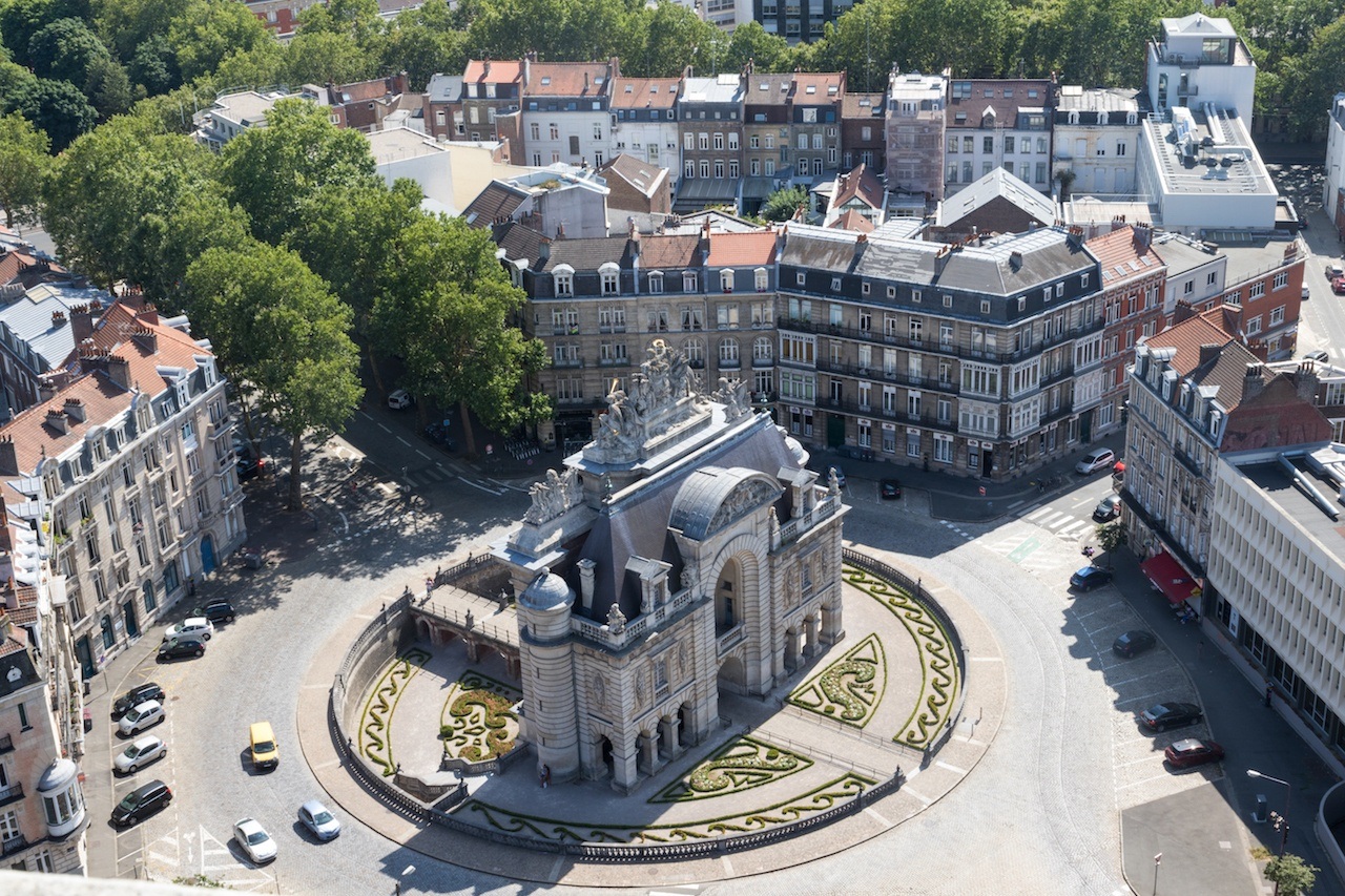 Porte de Paris vue du Beffroi Lille