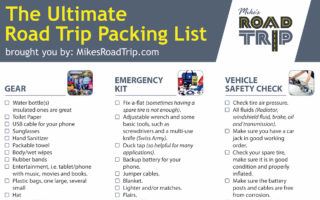 What to pack for a Road Trip Packing list screenshot