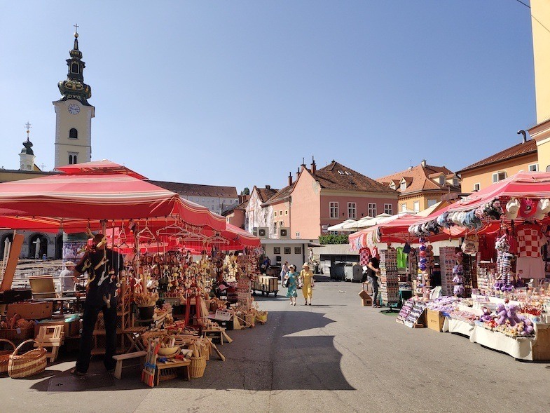 On a Central Europe road trip to Zagreb flee market