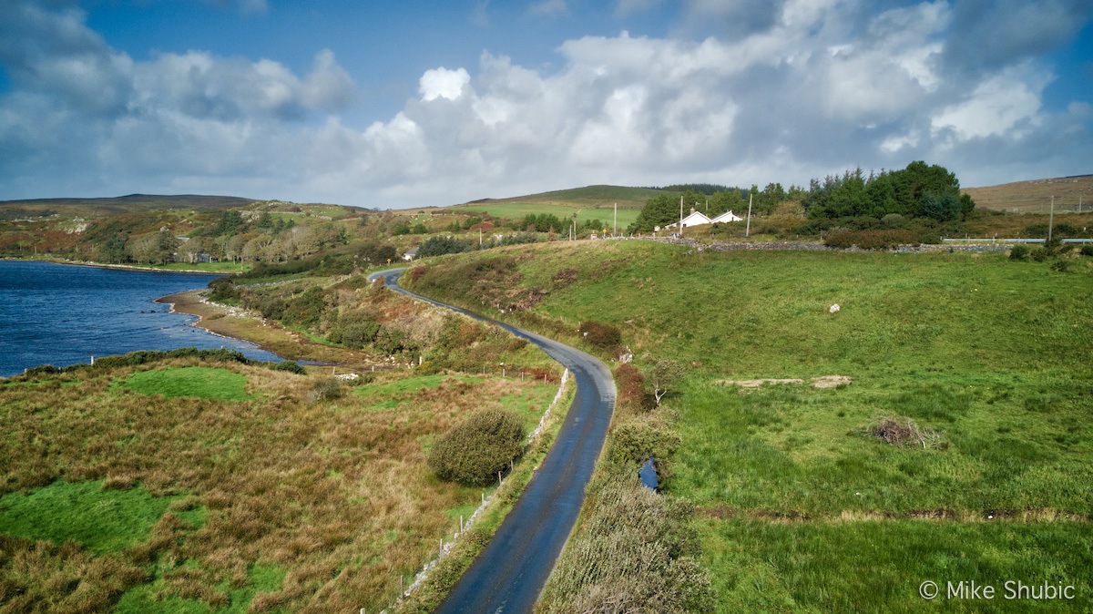 This is a rural road near Letterfrack, Ireland by MikesRoadTrip.com