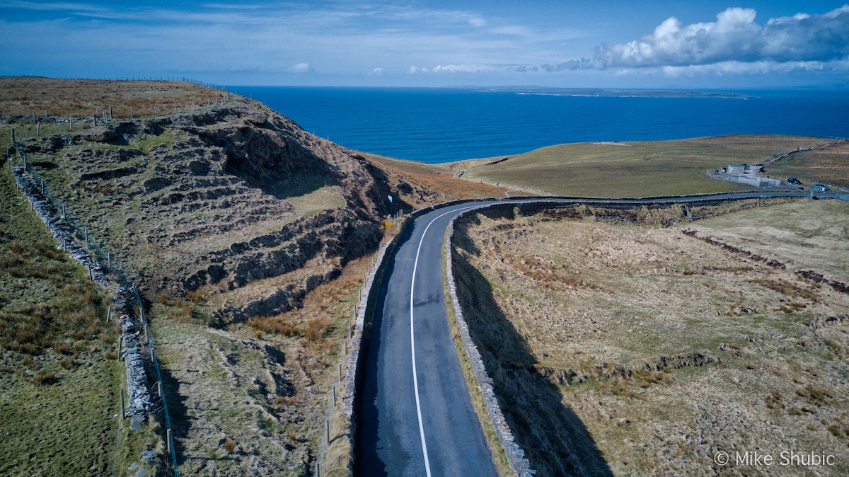 Road near Cliffs of Moher. Photo by: Mike Shubic of MikesRoadTrip.com