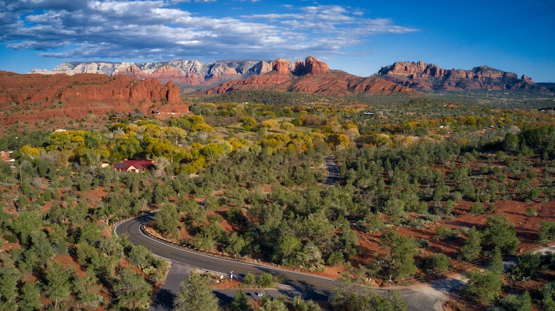 Sedona in the Fall along highway 89, one of the most scenic roads in the world. Photo by Mike Shubic of MikesRoadTrip.com