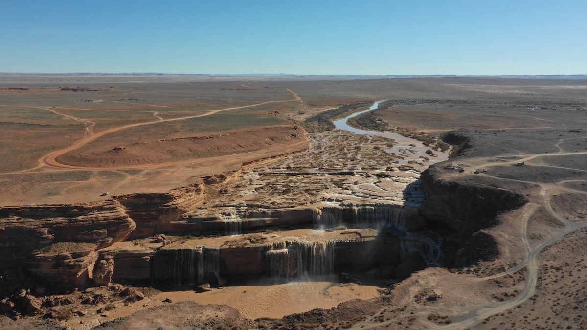 Aerial photo of Grand Falls Arizona by Mike of MikesRoadTrip.com