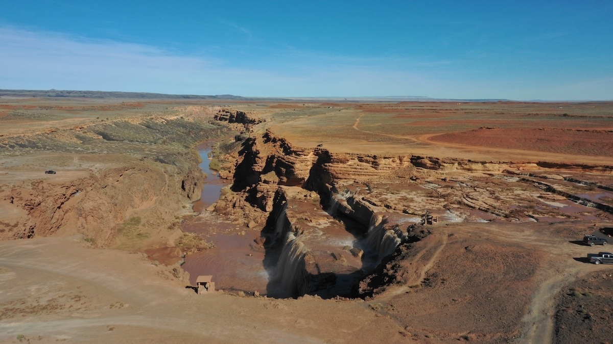 Little Colorado River downstream of Grand Falls - Photo by Mike of MikesRoadTrip.com