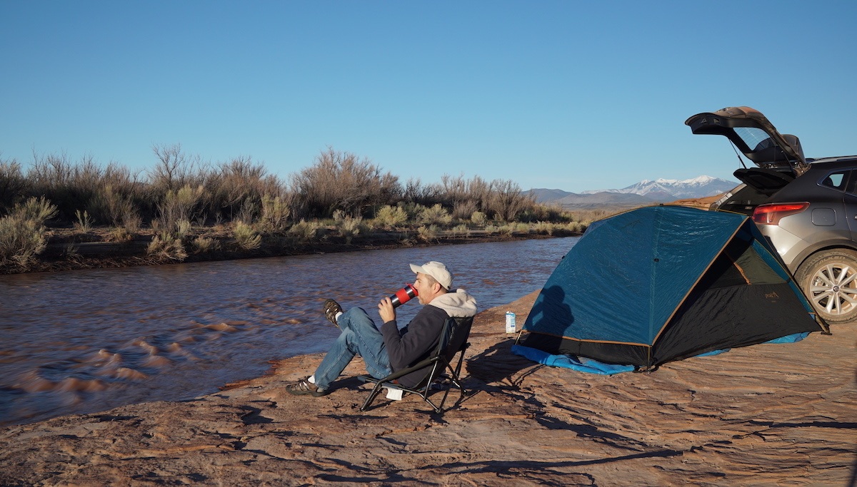 Camping along the Little Colorado River with a Nisssan Rogue - Photo by Mike of MikesRoadtrip.com