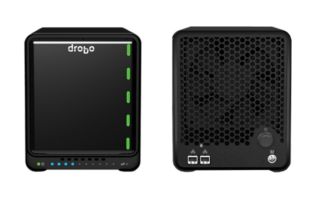 Drobo 5N2 front and back