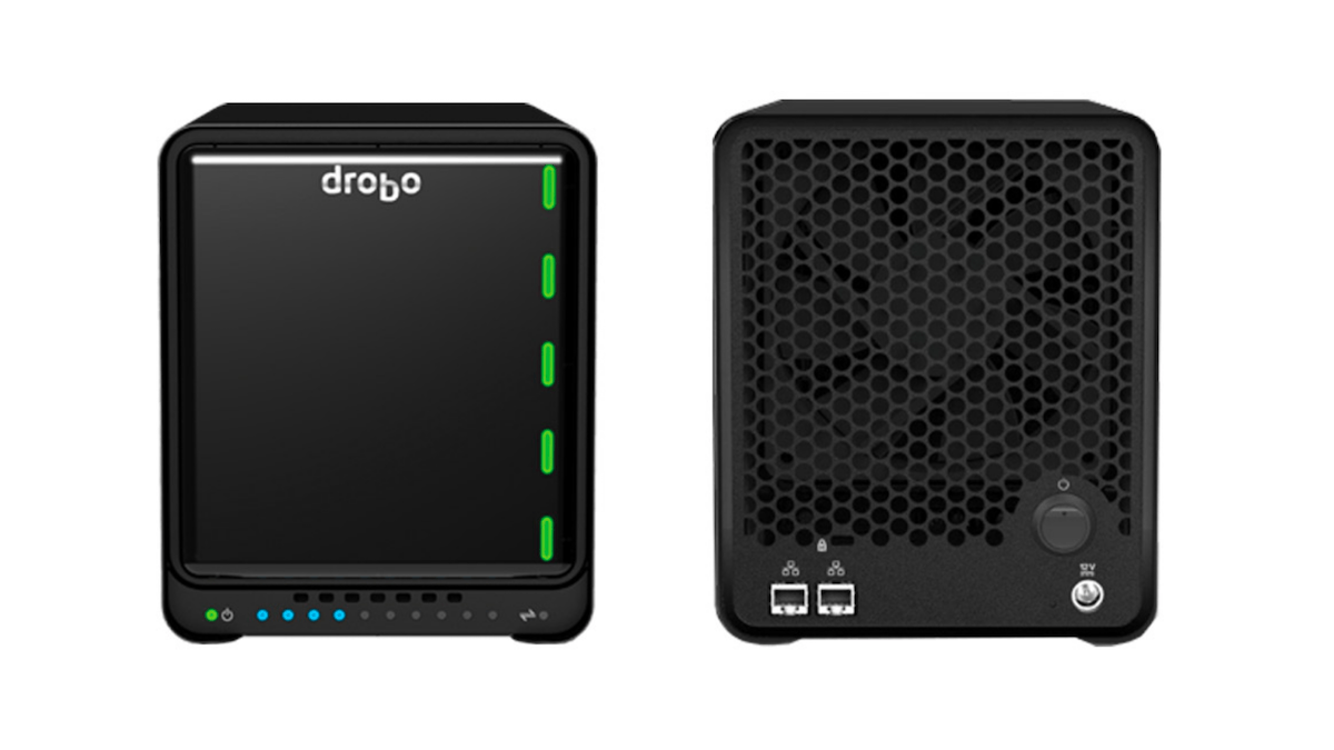 Drobo 5N2 front and back