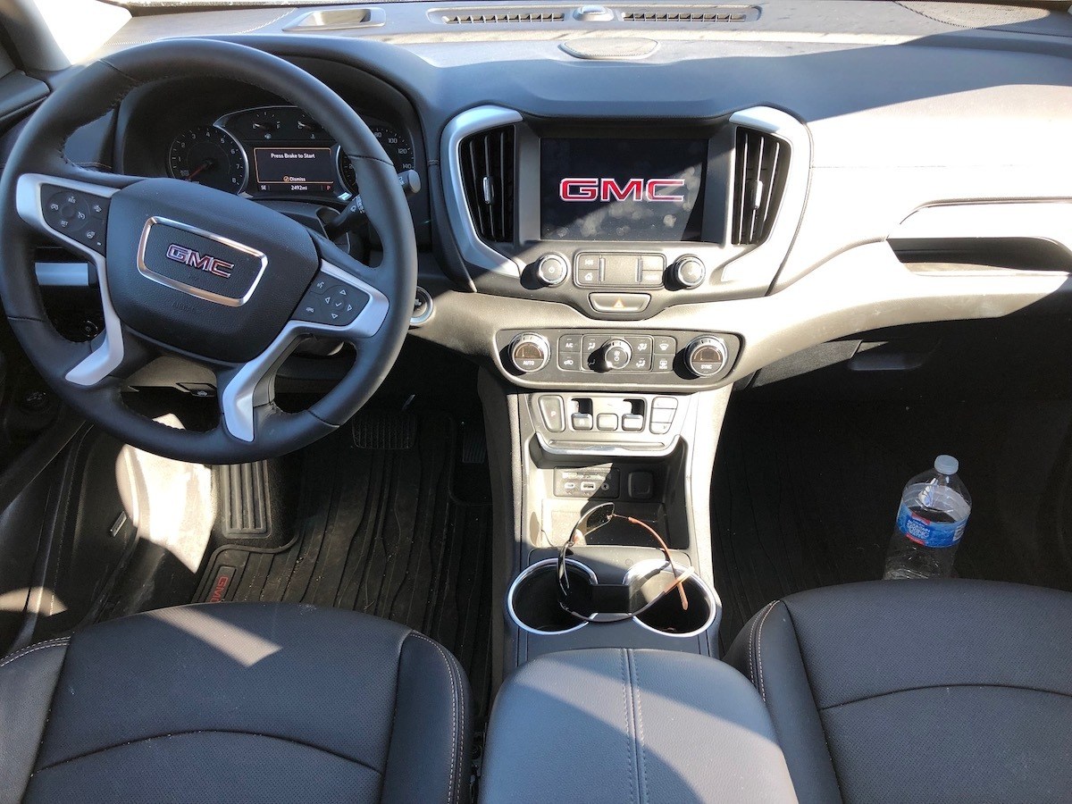 Interior of 2019 GMC Terrain Black Edition