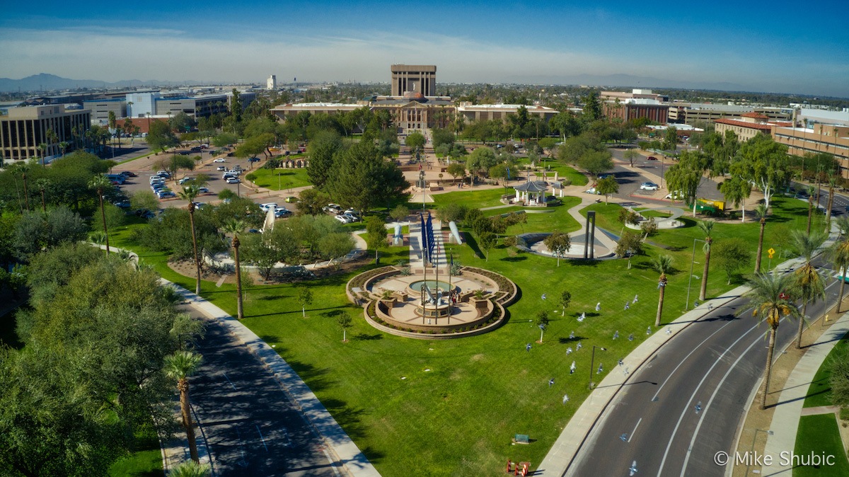 Wesley Bolin Plaza is one of the many things to see in Phoenix. Photo by MikesRoadTrip.com