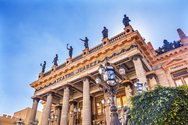 Juarez Theater Statues Guanajuato Mexico