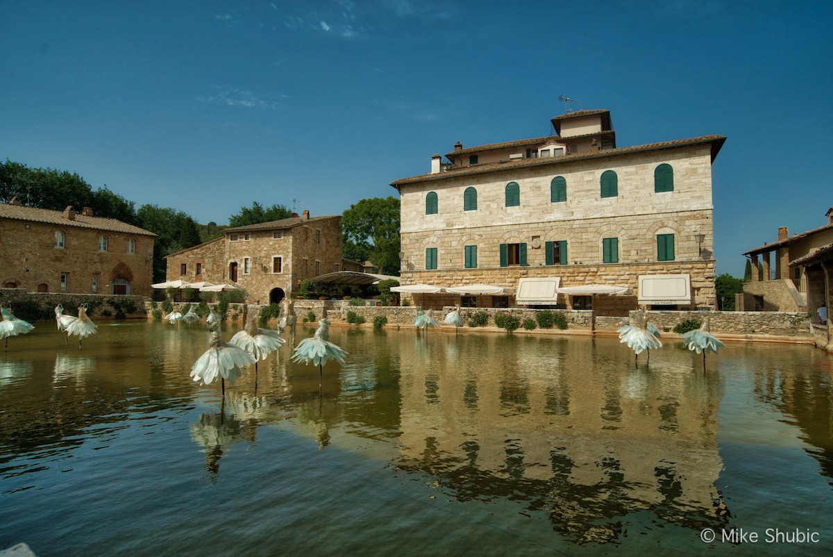 Tuscany road trip to Bagno Vignoni in Tuscany Italy by MikesRoadTrip.com