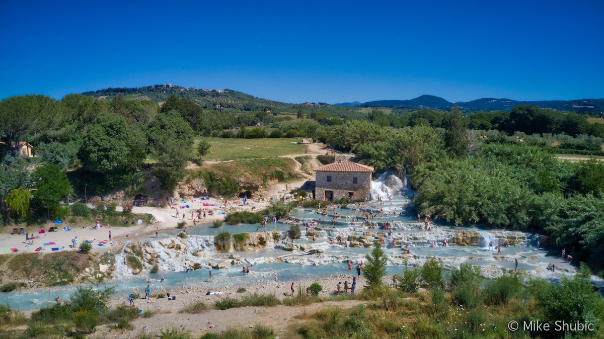 Tuscany road trip to Saturnia Terme aerial photo by Mike Shubic of MikesRoadTrip.com