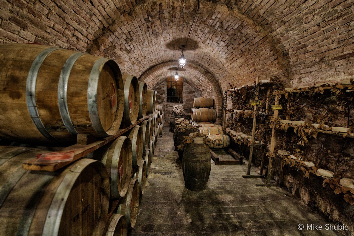 Tuscan wine and vinger cellar by MikesRoadTrip.com