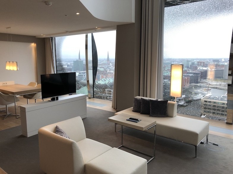 One of the best hotels in Germany is the Westin Hamburg room with a view