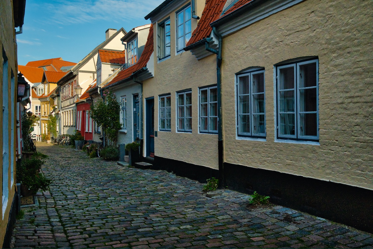 Aalborg colorful cobblestone street - one of the top destinations in Europe for 2020