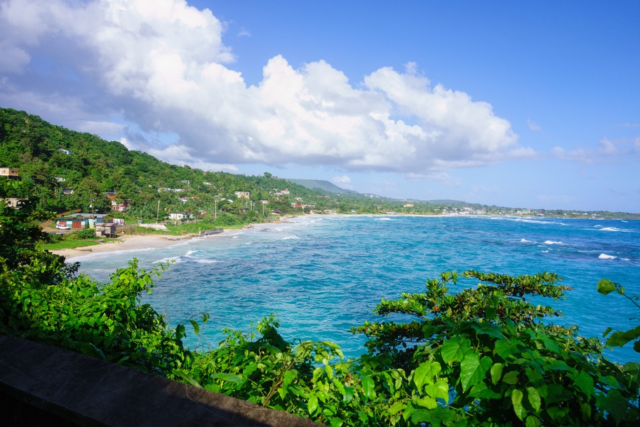 View to the Long bay in Jamaica