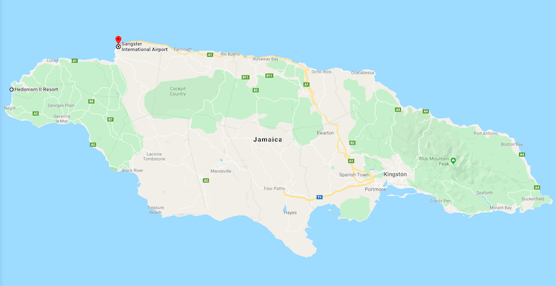 Map of Jamaica