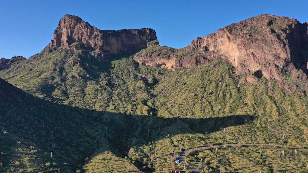 Picacho Peak aerial photo by MikesRoadTrip.com