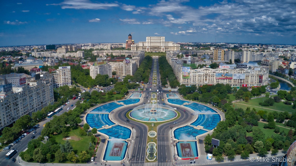 Bucharest aerial photo by MikesRoadTrip.com