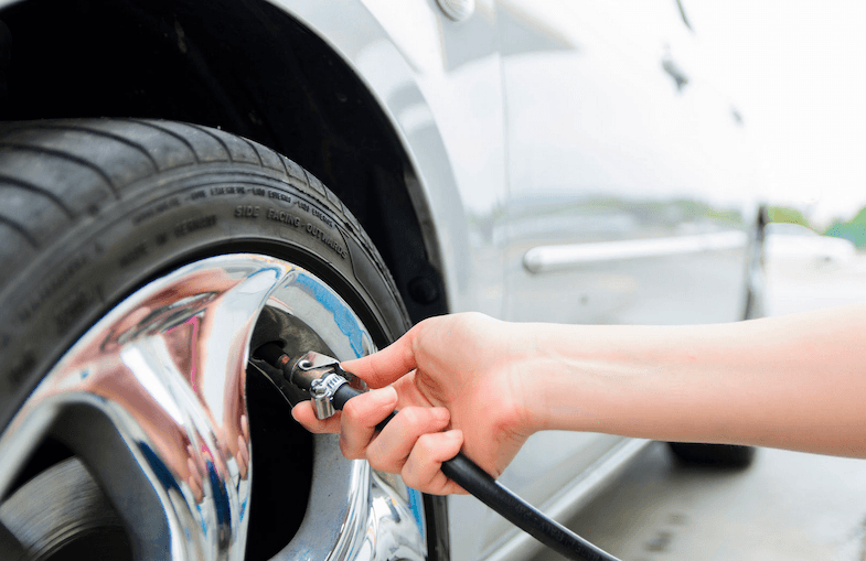 Road trip tips to save money. Tip #2 is to check tire pressure