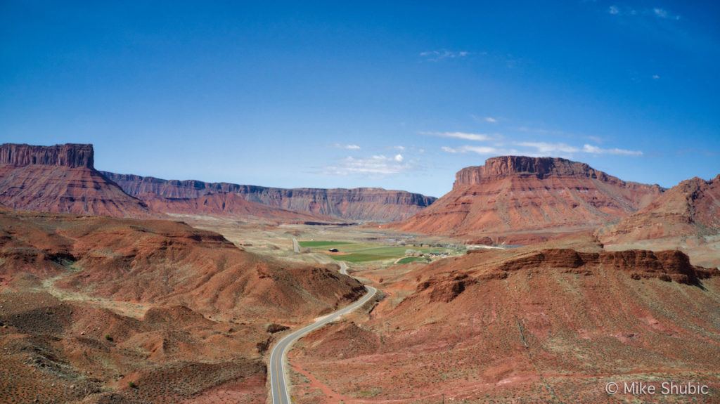 Hwy 128 through Moab - Photo by: Mike Shubic of MikesRoadTrip.com