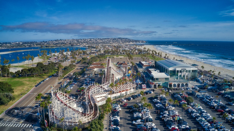 Belmont Park roller coaster is one of the most fun things to do San Diego California