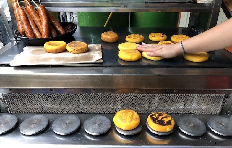 arepas de maiz a snack in Colombia. Photo by: Mike Shubic of MikesRoadTrip.com