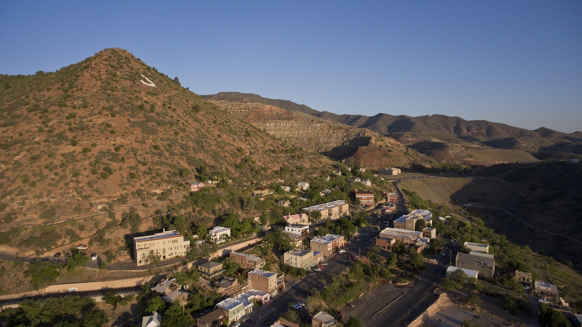 Jerome is one of the places to see in Arizona. Aeiral photo by Mike Shubic