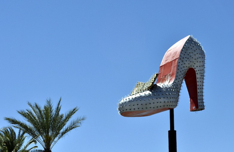 The Silver Slipper is one of the many roadside attractions in Nevada