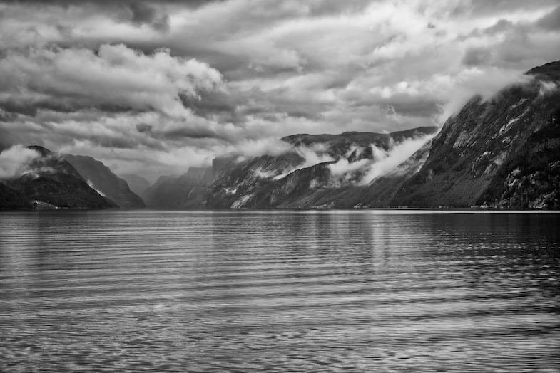 Stavenger Fjords B&W - Photo by: Mike Shubic of MikesRoadTrip.com