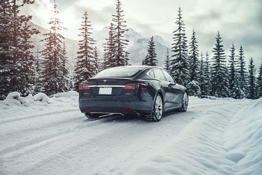 Tesla in Snow