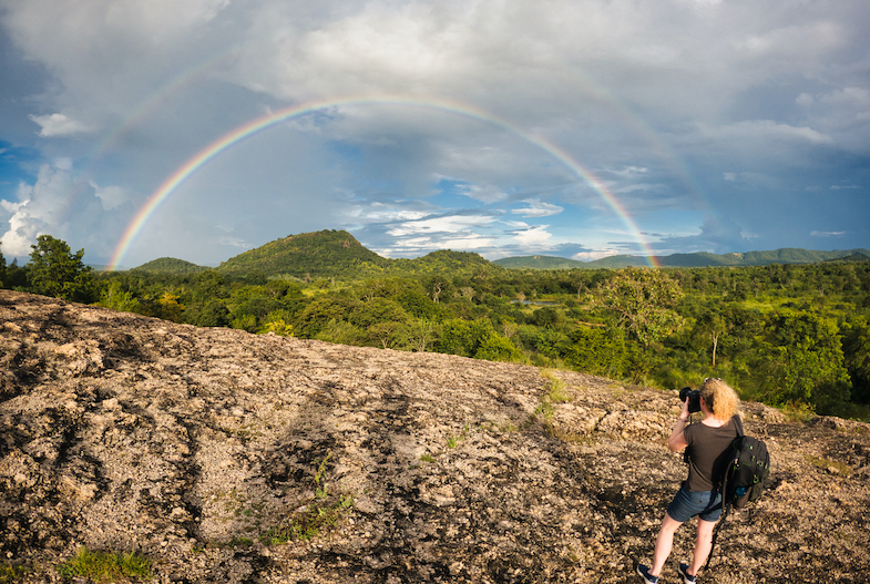 Double rainbow while on safari in Sri Lanka - Photo by Mike Shubic