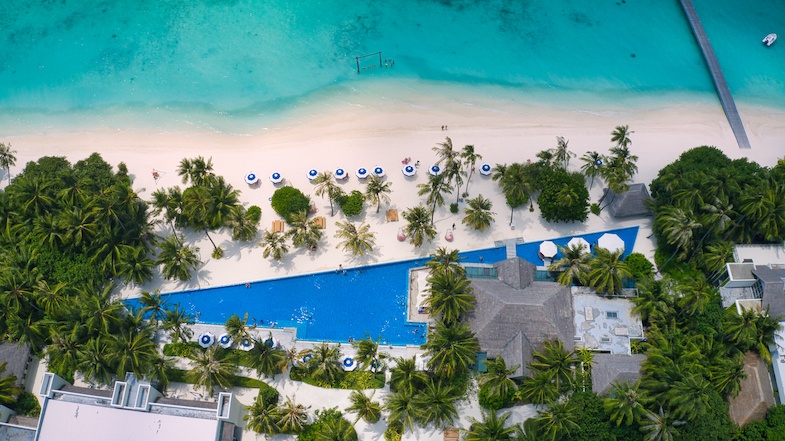 One of the pools at Kandima resort