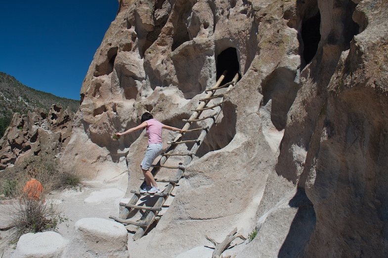 Bandelier National Monument dwelling with ladder