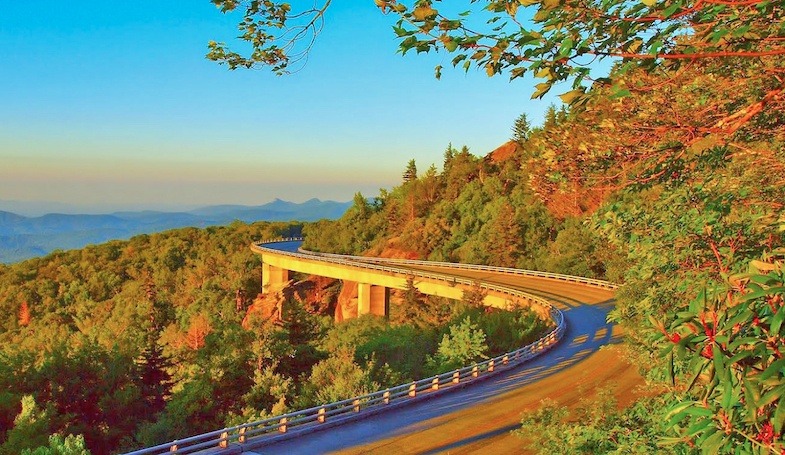 Blue Ridge Parkway is one of the most scenic roads in the U.S. 