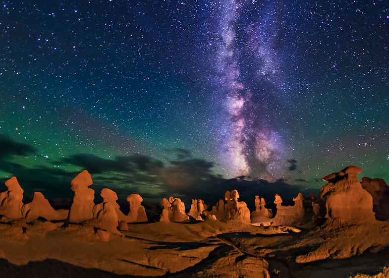 Goblin Valley State Park at night