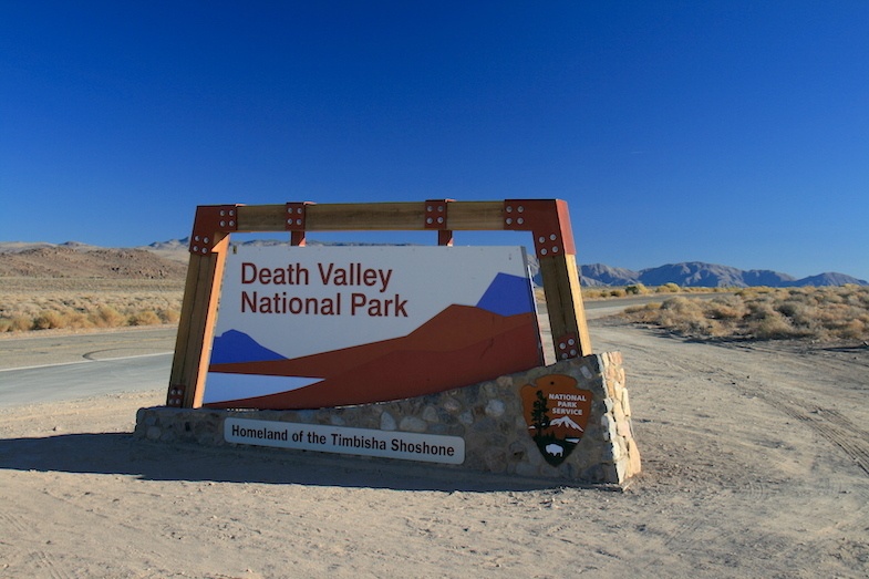 Death Valley National Park sign by MikesRoadtrip.com