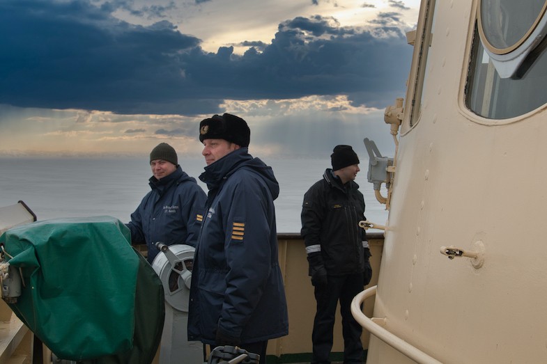 captain of Sampo icebreaker cruise in Finland