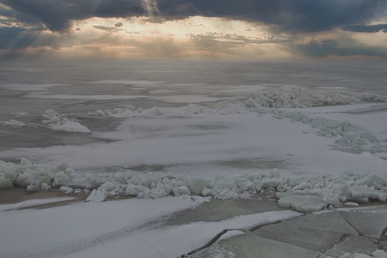 frozen sea in Arctic Circle