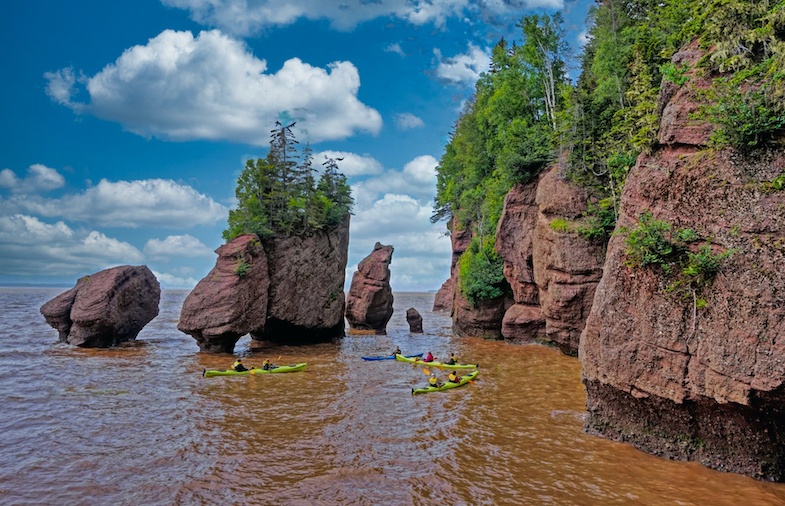 Hopewell Rocks in the Bay of Fundy one of the natural wonders of Canada